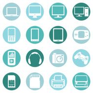 Vector Set of Digital Devices Icons N14