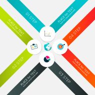 Abstract business info graphics template with icons N171