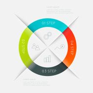 Abstract business info graphics template with icons N172