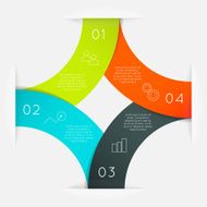 Abstract business info graphics template with icons N173