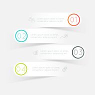 Abstract business info graphics template with icons N175