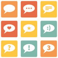 Vector Set of Bubbles Icons with Different Concepts N13