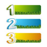 set of 1 2 3 position banner