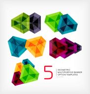 Geometric shaped option banners collection N6