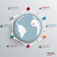 Abstract 3D paper Infographic N88