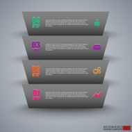 Abstract 3D paper Infographic N89