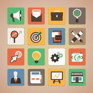 Vector flat icons - internet marketing