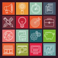 Vector internet marketing icons in flat style