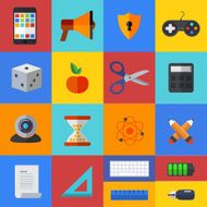 Vector flat modern icons set Eps 10