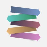 Color paper arrow infographics template design N2