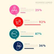 creative histogram infographics design N3