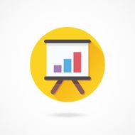 Vector Business Growing Graph Presentation Icon