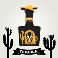 Tequila menu design Mexican drink N4