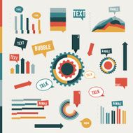 Collection of flat infographic elements