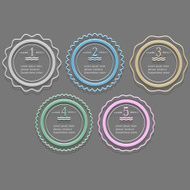 Round banners-options for infographics design