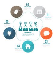 Circle template with icons N10
