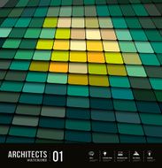 Architects abstract multicolored tiles materials