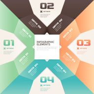 Modern Origami Style Number Options Infographics Banner N6