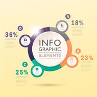 abstract pie chart infographics N21