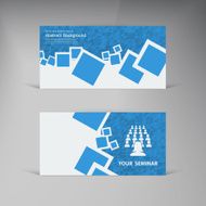 Vector banner Abstract blue brochure squares N2