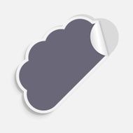 Cloud tag Vector illustration