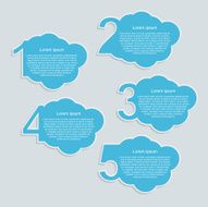 Abstract infographics number options N2