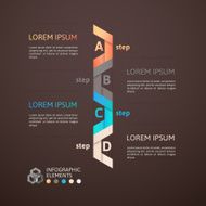 Modern business step origami style options banner N90