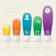 Set of ribbons Infographic design N6