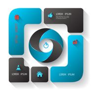 Template with icons