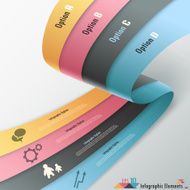 Modern infographics options banner N803