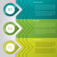Infographic design with glossy pointers