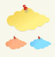 Abstract paper cloud like speech bubble N2