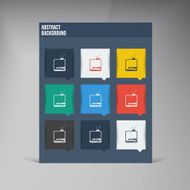Vector flat UI design trend icons N10