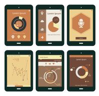 Beige tablet apps templates