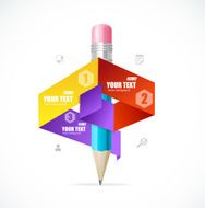 Creative paper infographics options banner
