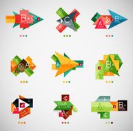 Vector infographic option banner design collection N2