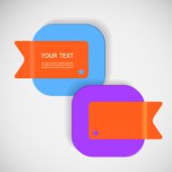 two vector square blue and orange N2