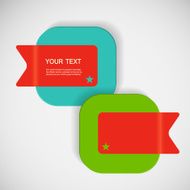 two vector square blue and green