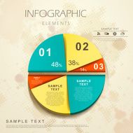 abstract pie chart infographics N23