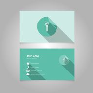 Simple Business Card Template with Alphabet Letter Y N2