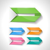 Set of colorful blank bookmarks tags banners labels and badges