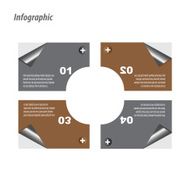 Infographic design template with paper tags N96