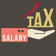 Salary and tax infographics vector format N2