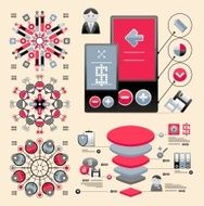 volume vector elements of infographics