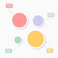 Minimal infographic with circles