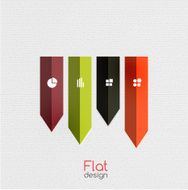 Colorful ribbon infographic - option banners N13