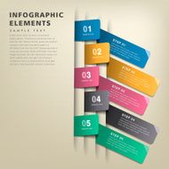 abstract origami tag infographics