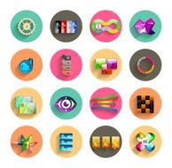 Flat long shadow infographic designs N7