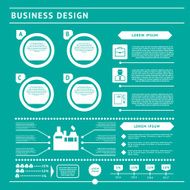 Business infographic template Flat design set