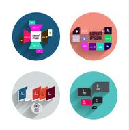 Flat long shadow infographic designs N8